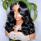 Bob Wig Natural Color Body Wave 360 Lace Human Hair Wigs For Women