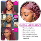 Transparent Lace 180 Density 13x4/13x6 99j Colored Deep Wave Lace Front Human Hair Wigs