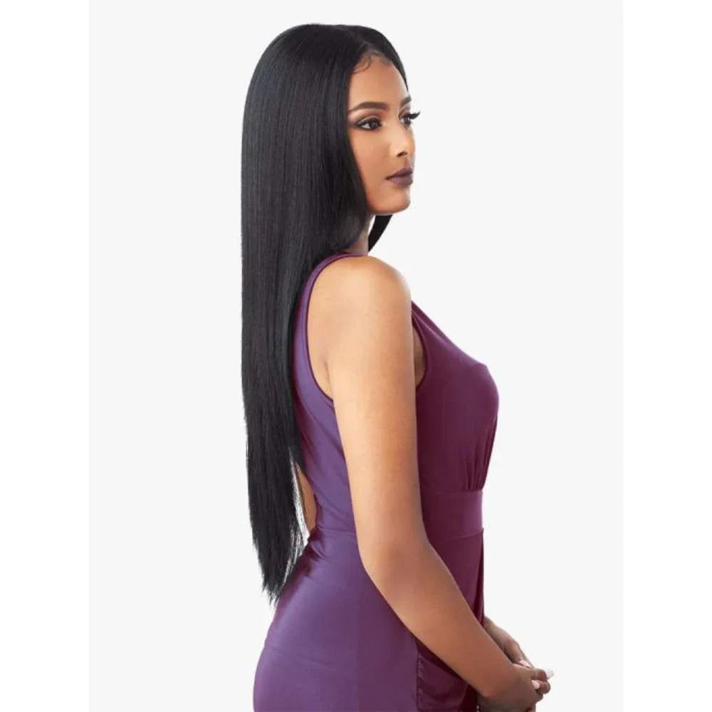 Natural Color 360 Lace Straight Human Hair Wig With Bleached Knots